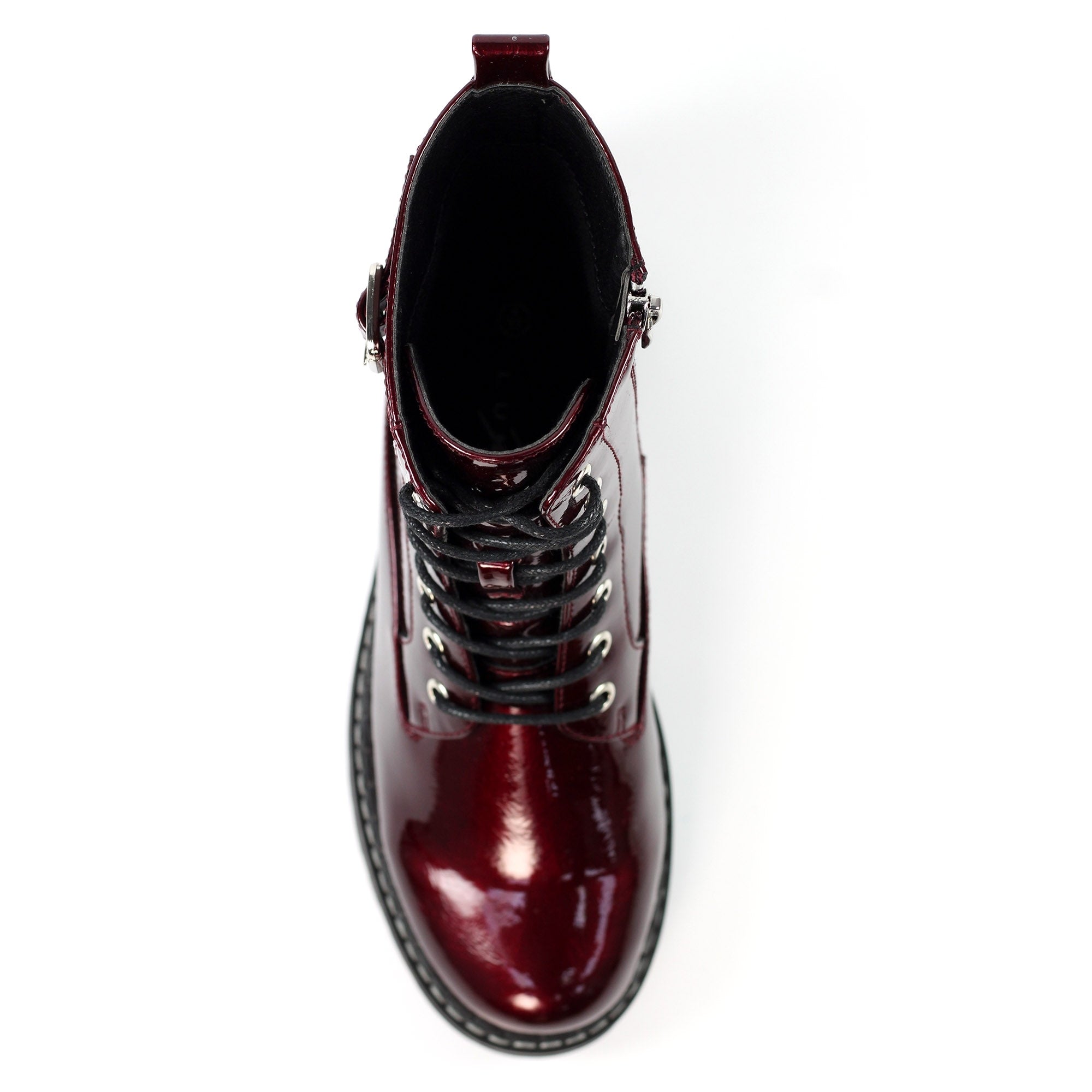 Parlour Burgundy Patent Ankle Boot