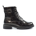 Parlour Grey Patent Ankle Boot