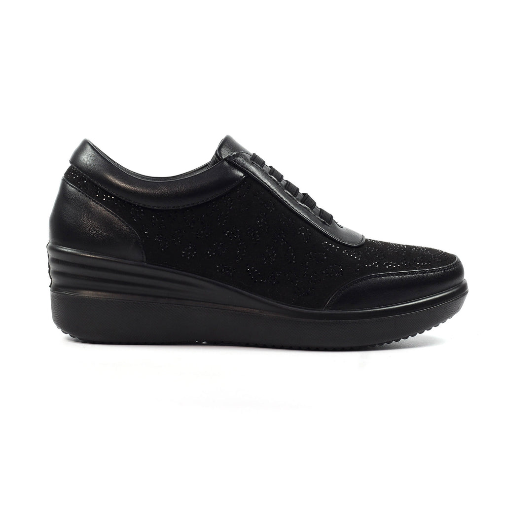 Muriel Black Wedge Trainer