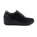 Muriel Black Wedge Trainer