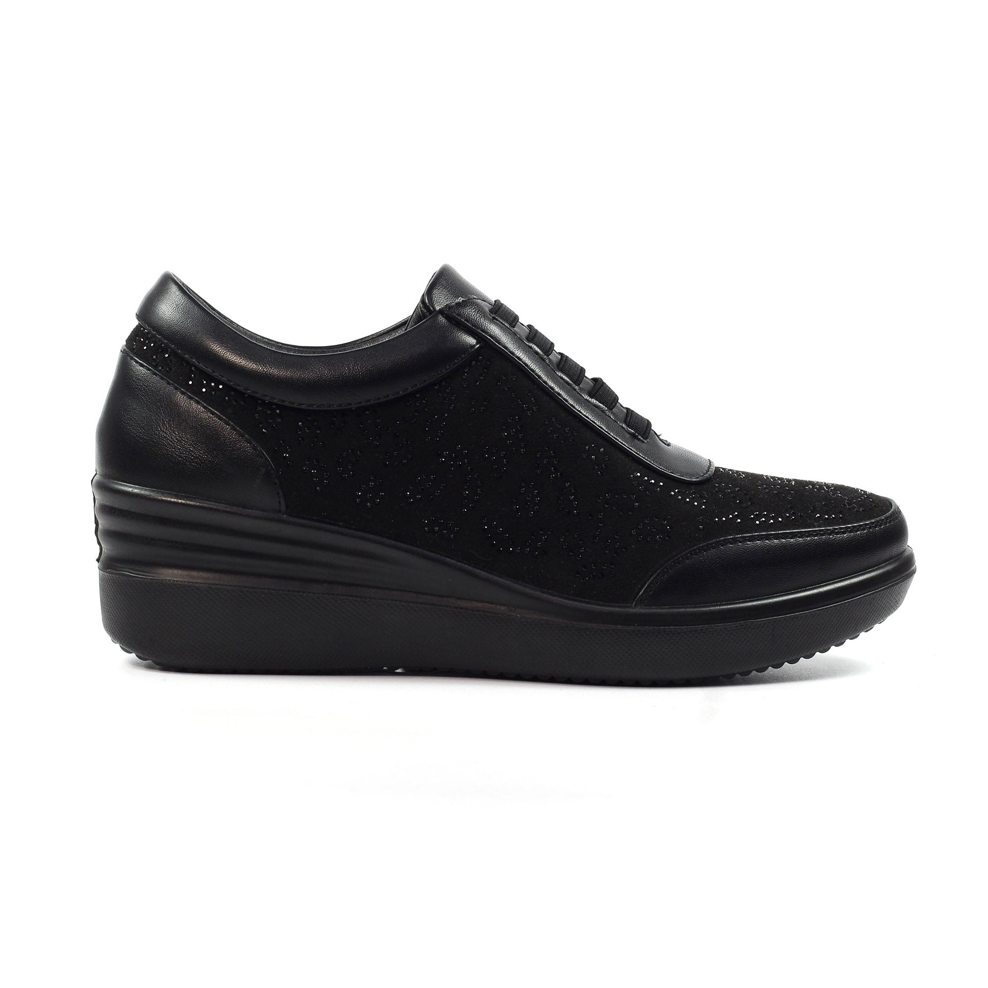 Muriel Black Wedge Trainer