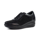 Muriel Black Wedge Trainer