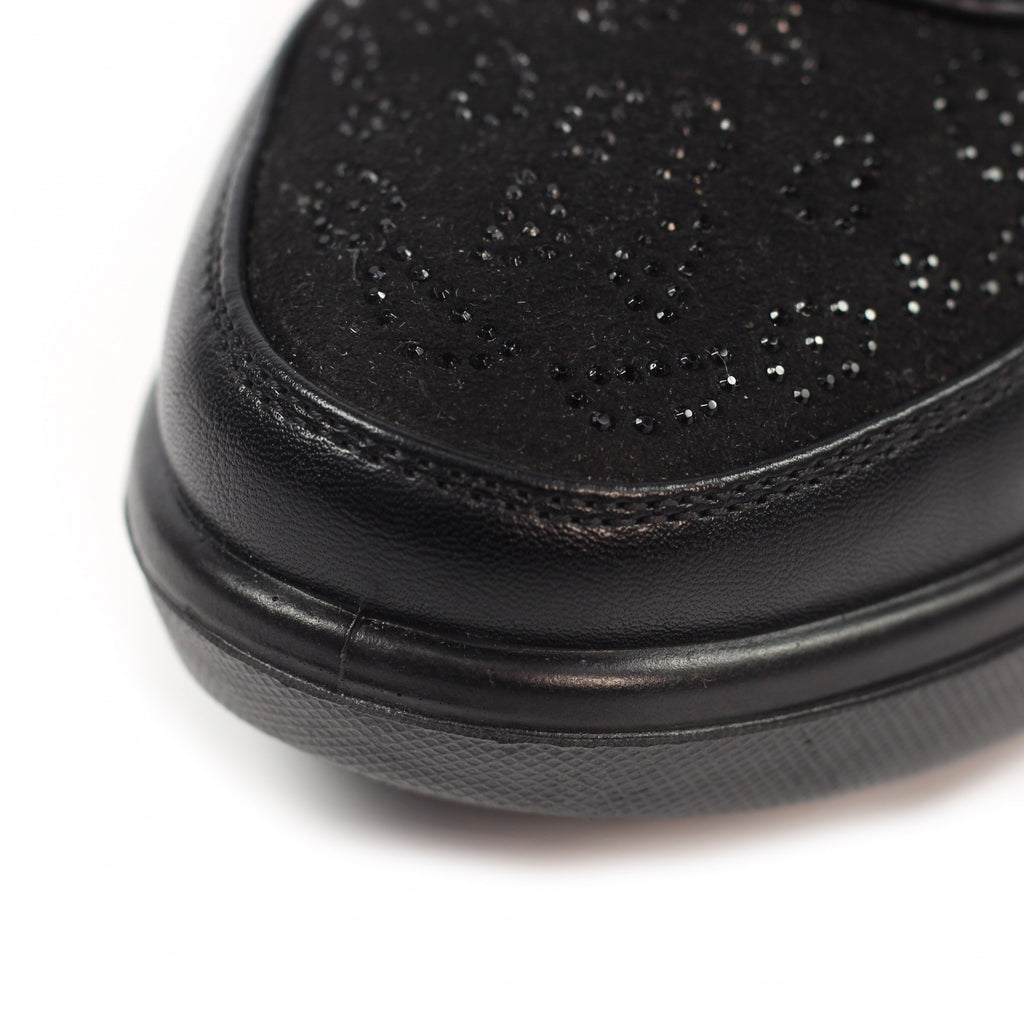 Muriel Black Wedge Trainer