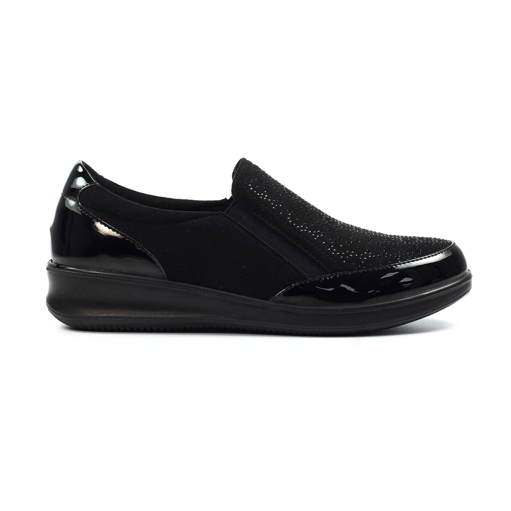 Hattie Black Wedge Shoe