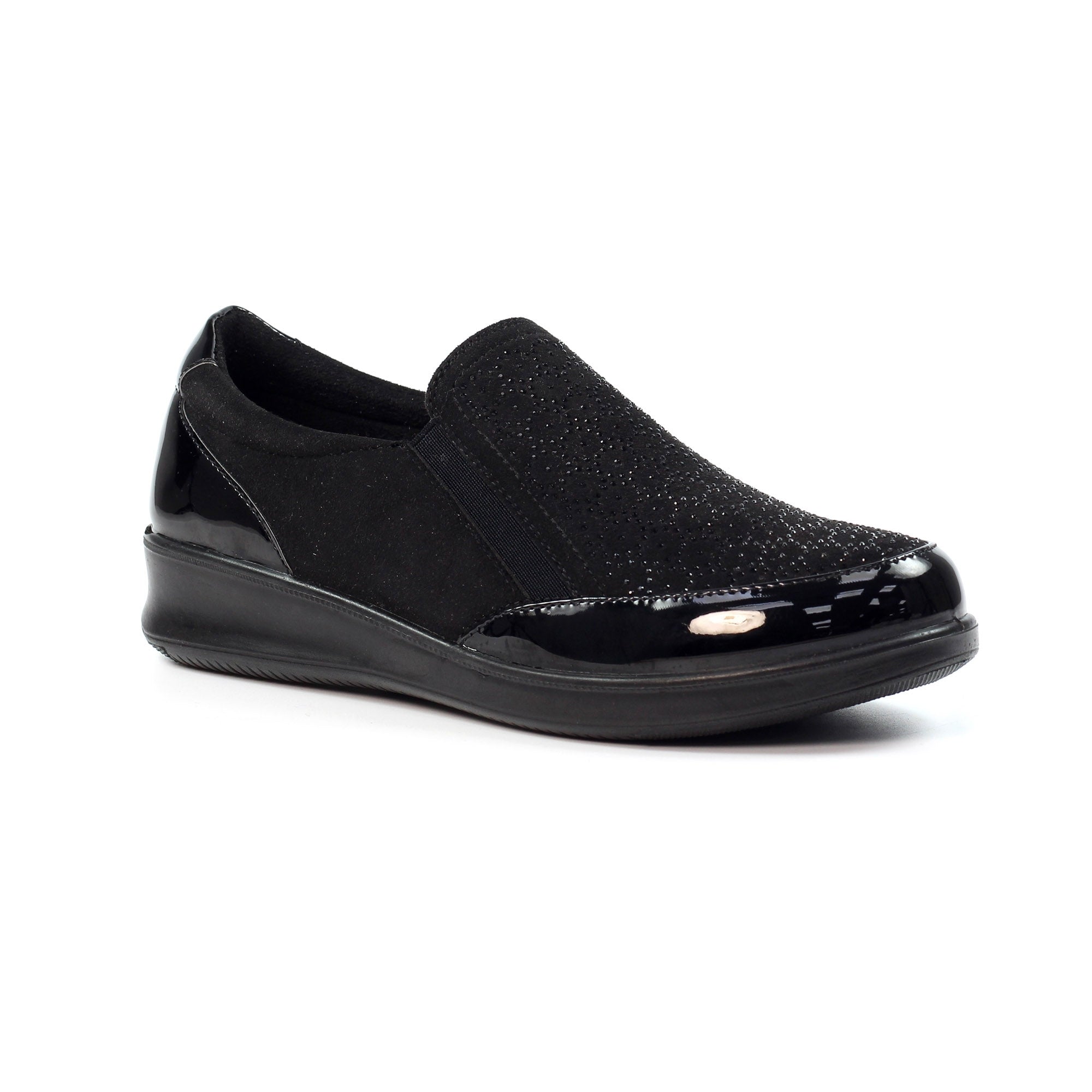 Hattie Black Wedge Shoe