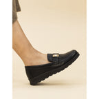 Salma Black Wedge Shoe