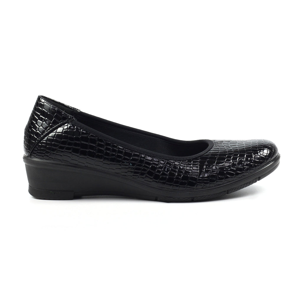 Winnie Black Wedge Shoe
