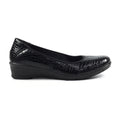 Winnie Black Wedge Shoe