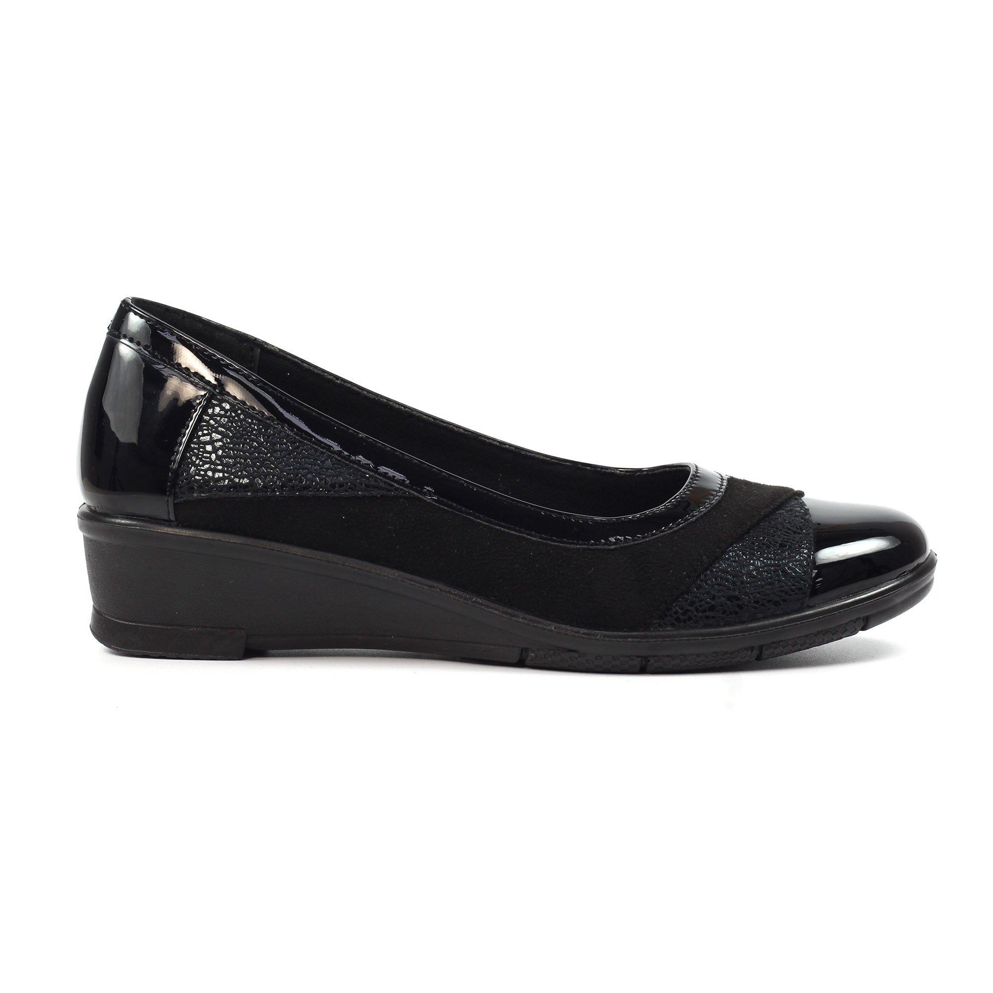 Marian Black Wedge Shoe