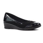 Marian Black Wedge Shoe