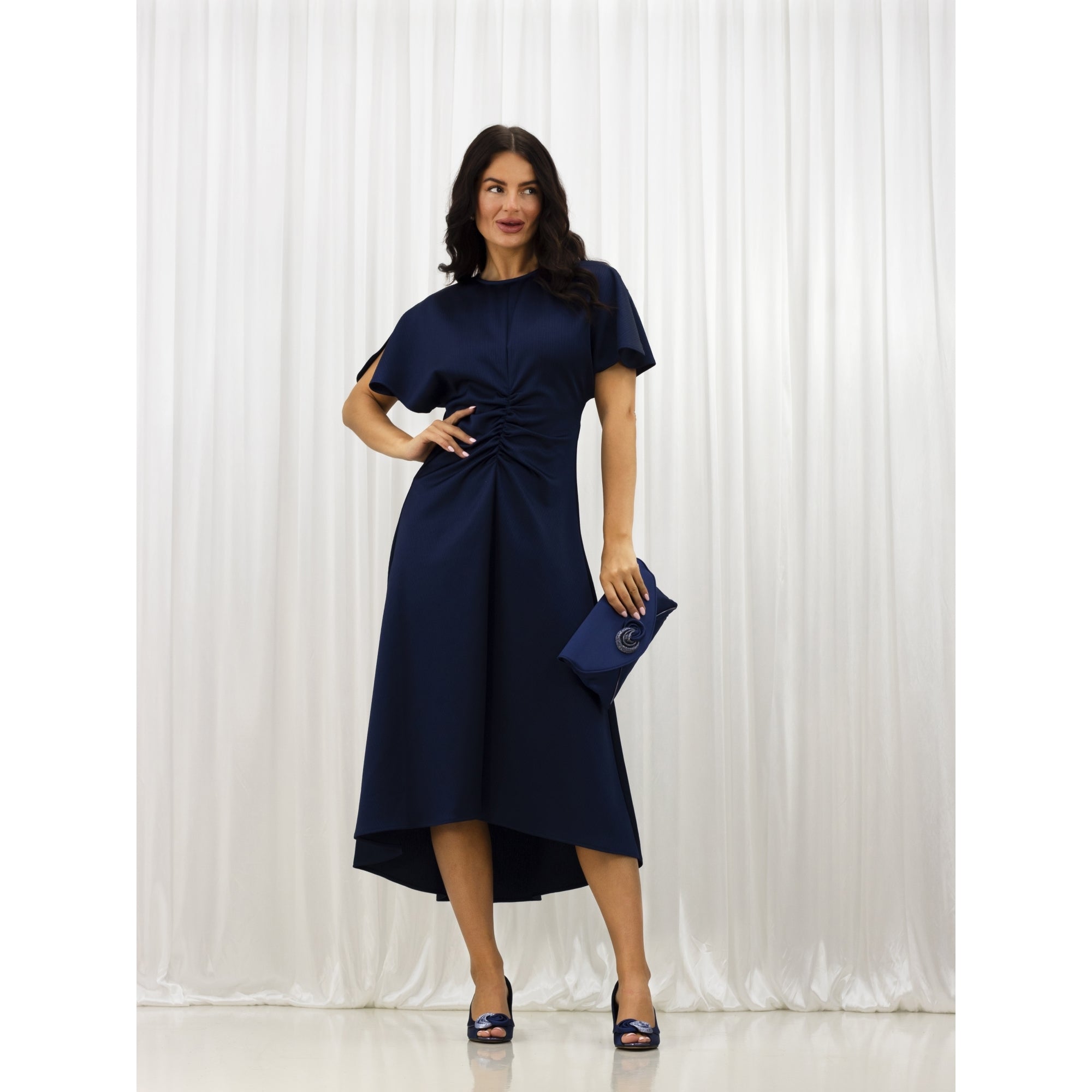 Ripley Blue Satin Peep Toe