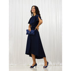 Ripley Blue Satin Peep Toe