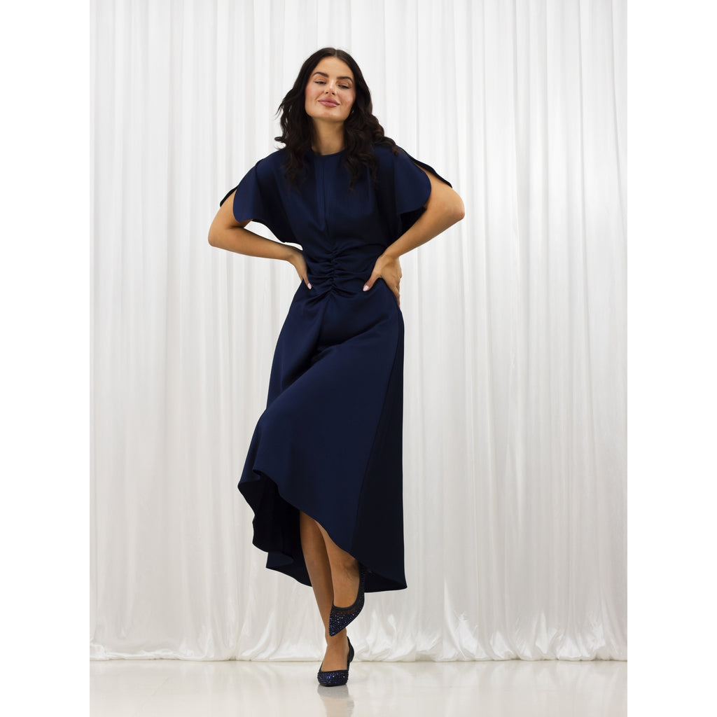 Alisha Navy Gemstone Kitten Heel