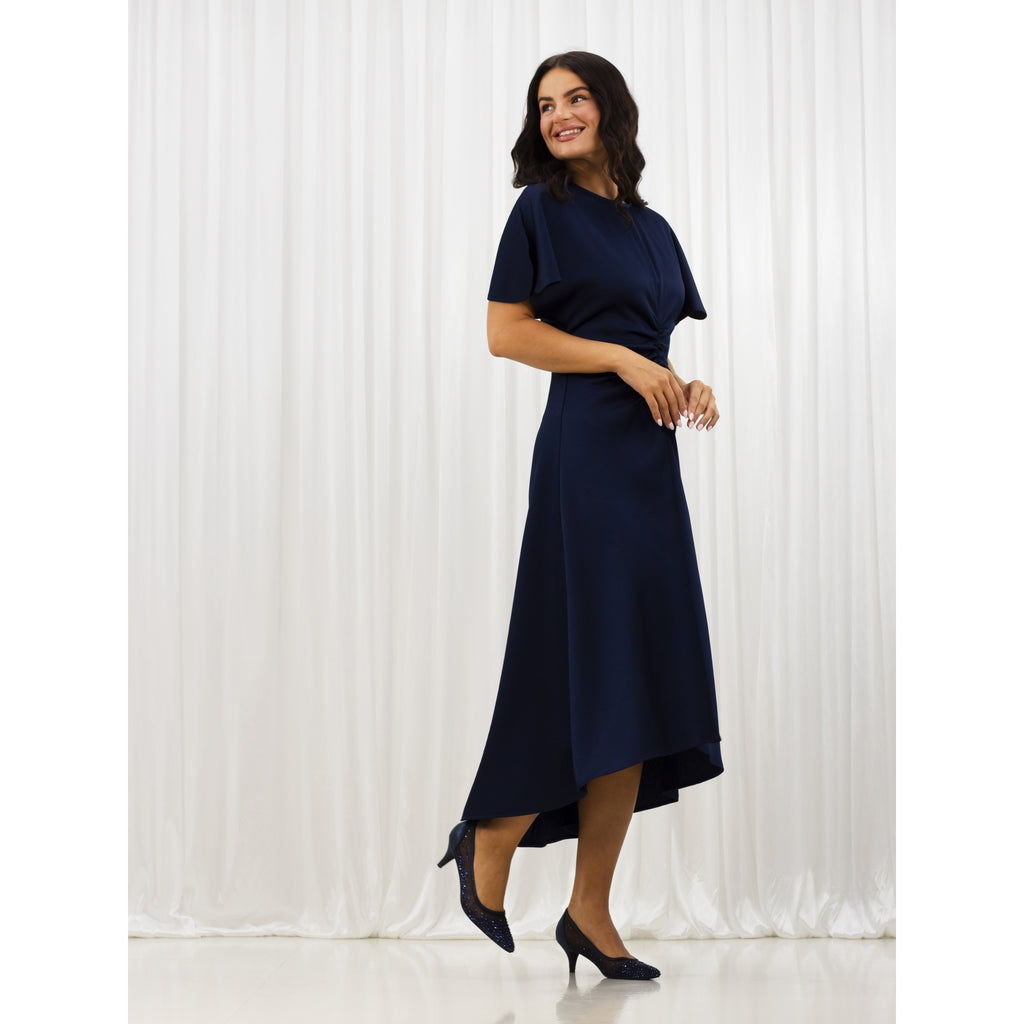 Alisha Navy Gemstone Kitten Heel
