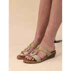Porto Beige Wedge Sandal