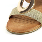 Porto Beige Wedge Sandal