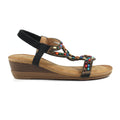 Epsom Black Wedge Sandal