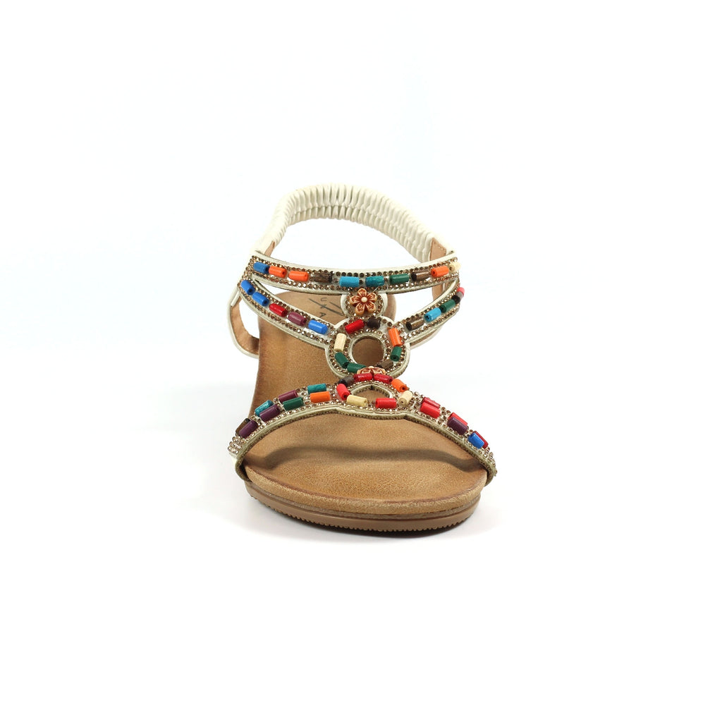 Epsom White Wedge Sandal