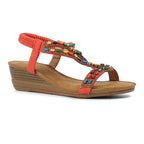 Epsom Orange Wedge Sandal