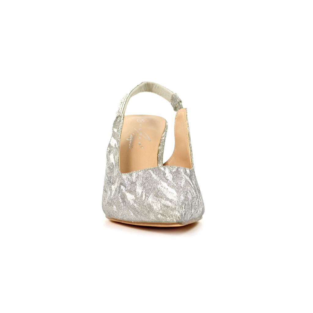 Janine Silver Slingback Heel