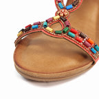 Epsom Orange Wedge Sandal