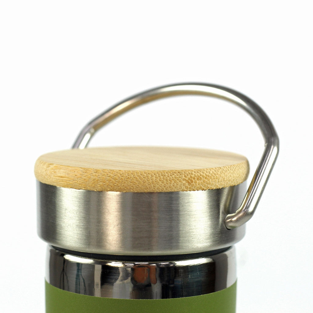 Vacuum Bamboo Top Water Bottle