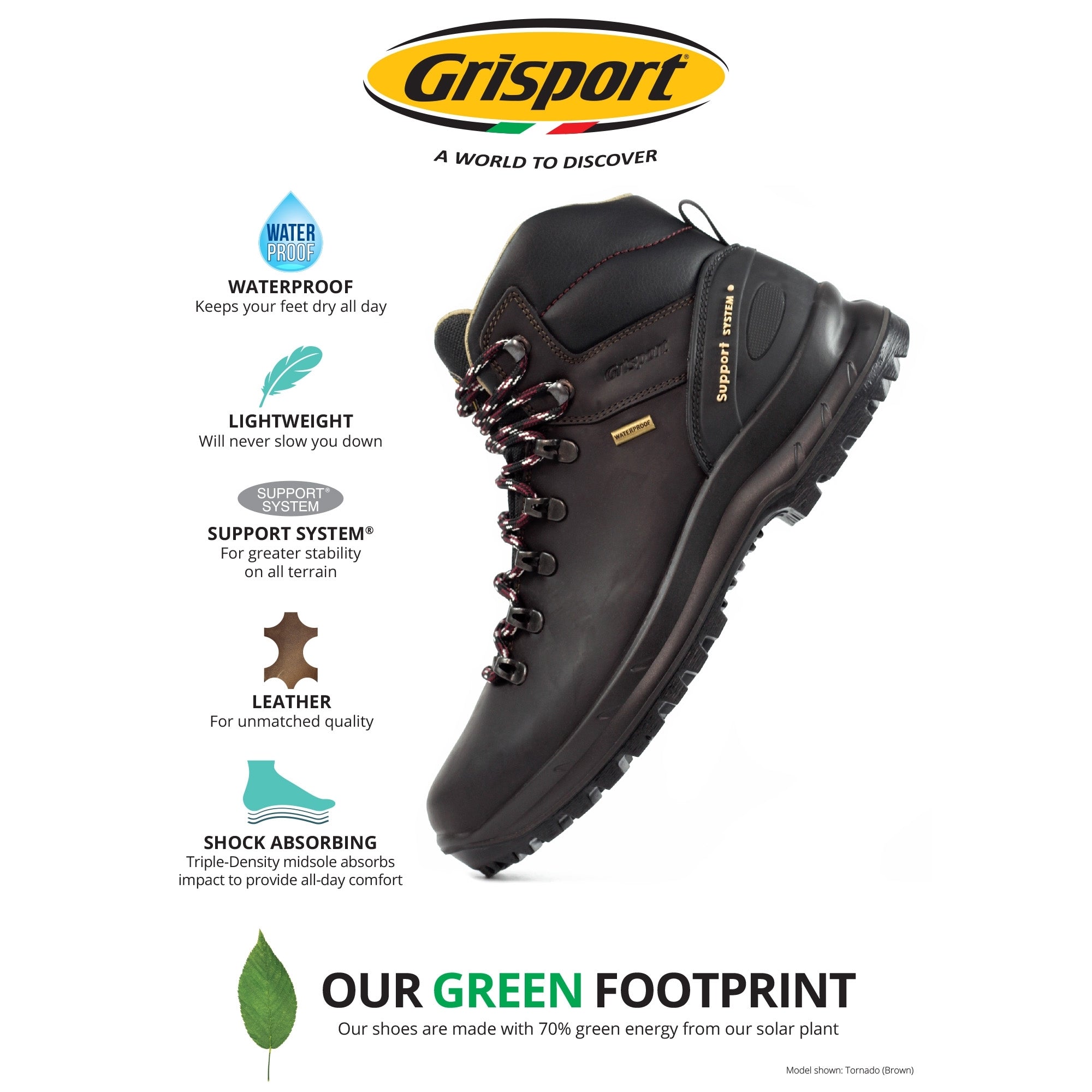 Tornado Brown Leather Boot