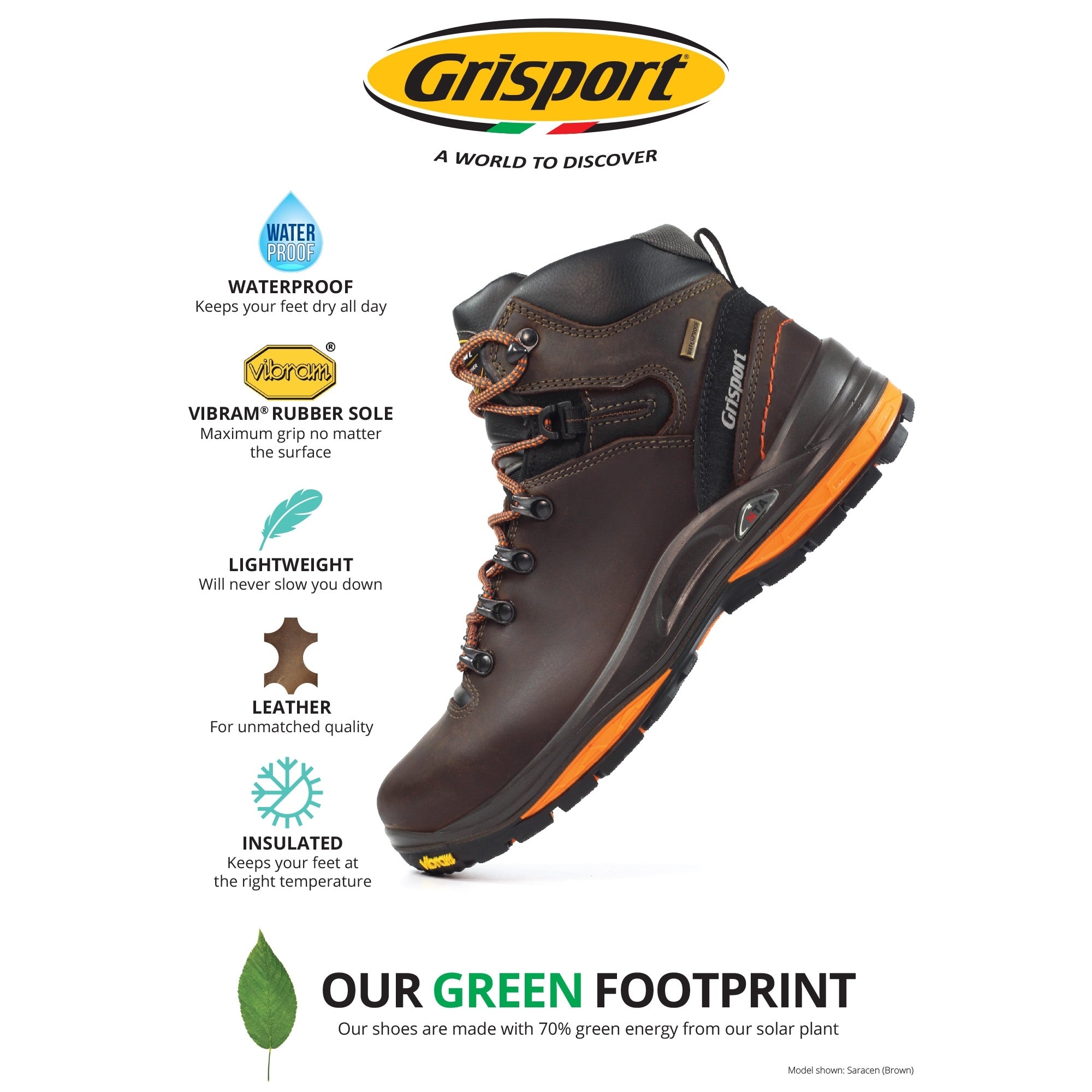 Saracen Brown Hiking Boot