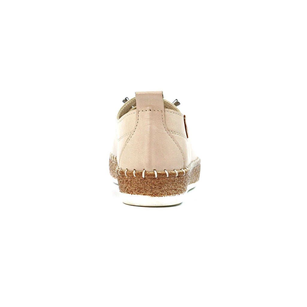 Evie Cream Leather Plimsoll