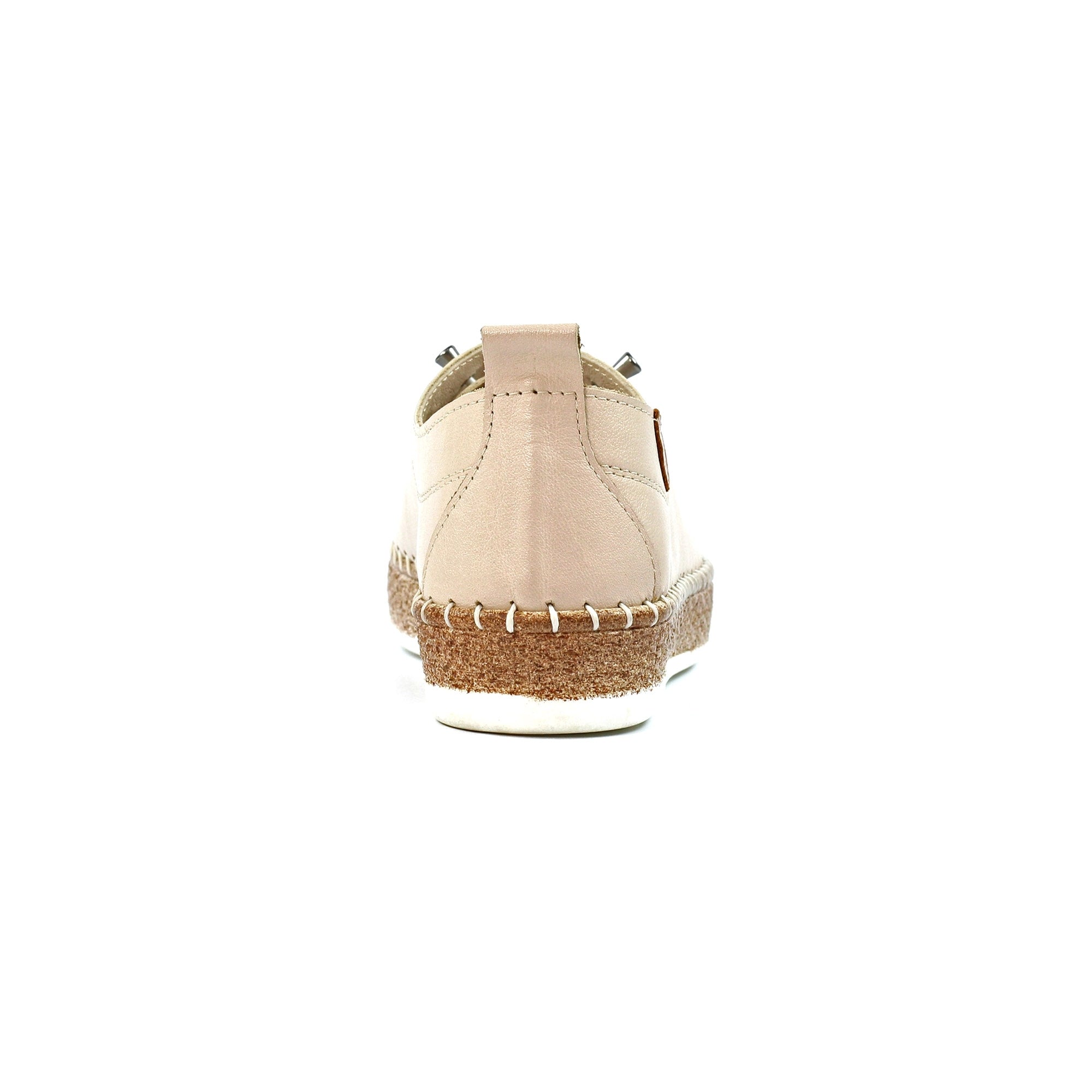 Evie Cream Leather Plimsoll