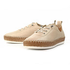 Evie Cream Leather Plimsoll