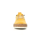 Evie Mustard Leather Plimsoll