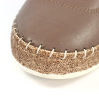 Evie Taupe Leather Plimsoll