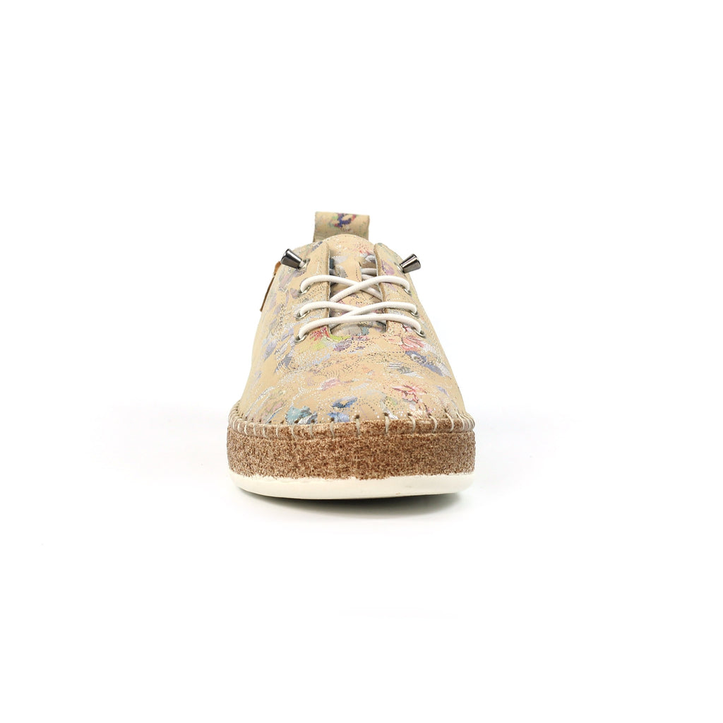 Iva Cream Leather Plimsoll