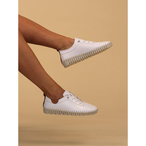 Flamborough White Leather Shoe