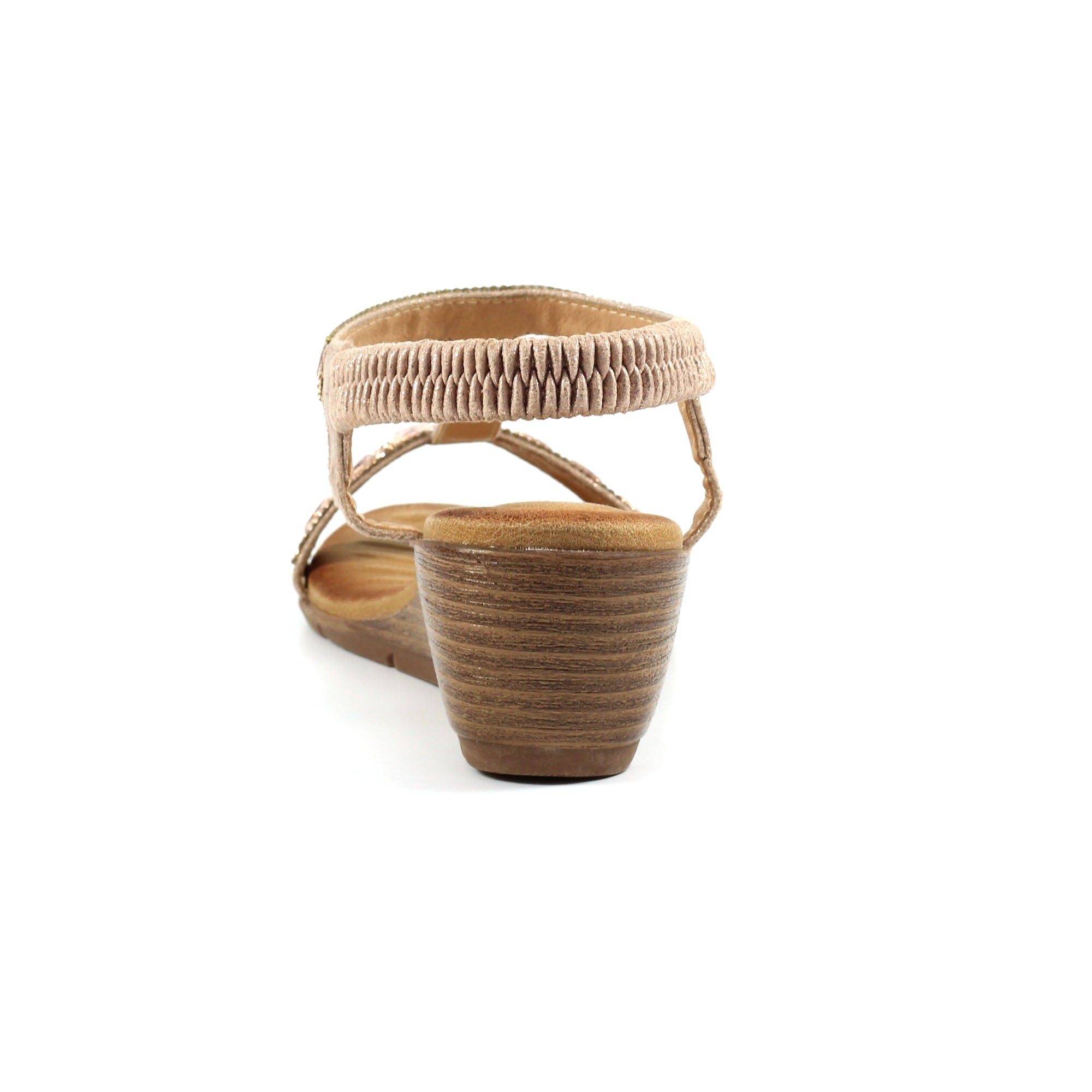 Macie Rose Gold Wedge Sandal