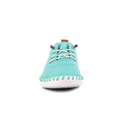St. Ives Turquoise Leather Plimsoll