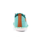 St. Ives Turquoise Leather Plimsoll