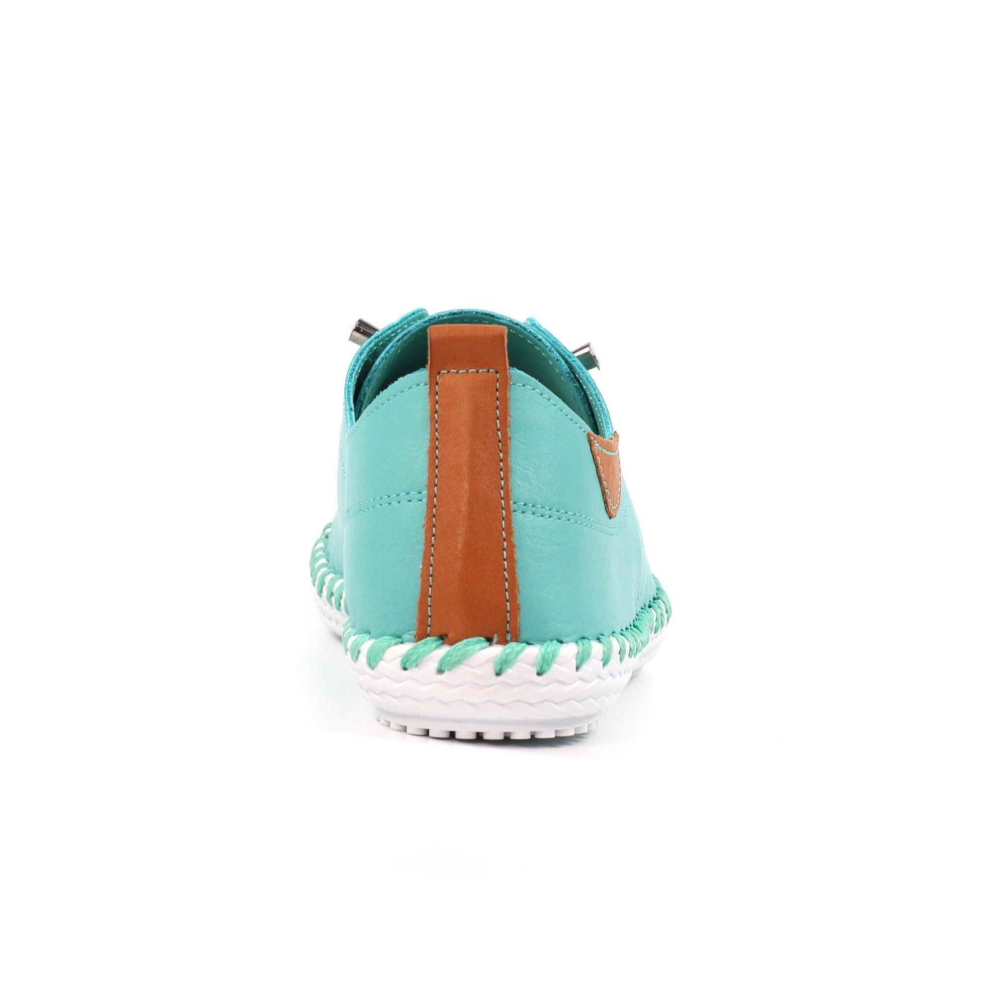 St. Ives Turquoise Leather Plimsoll