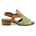 Jaden Khaki Leather Sandal