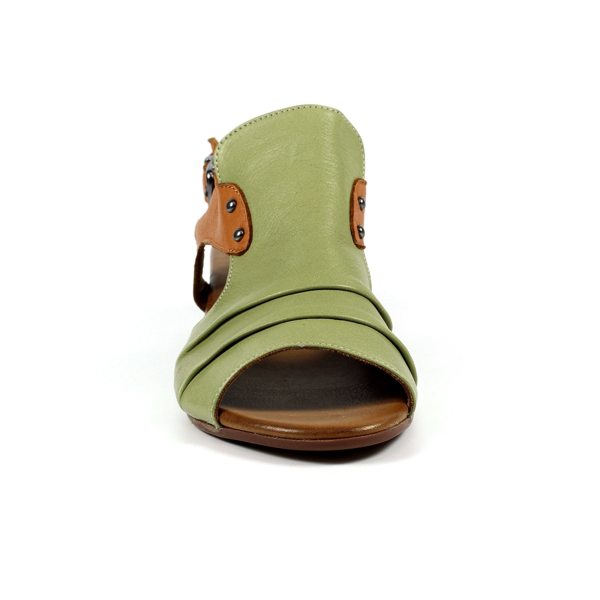 Jaden Khaki Leather Sandal