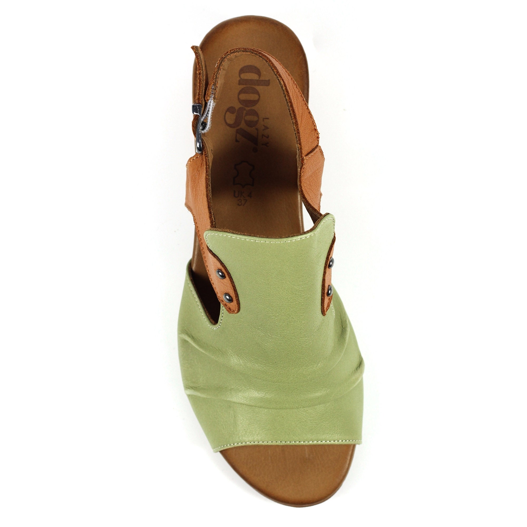 Jaden Khaki Leather Sandal