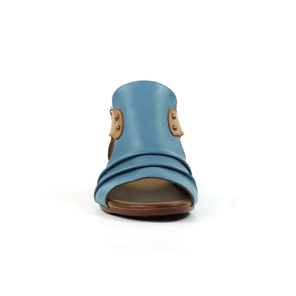 Jaden Mid Blue Leather Sandal