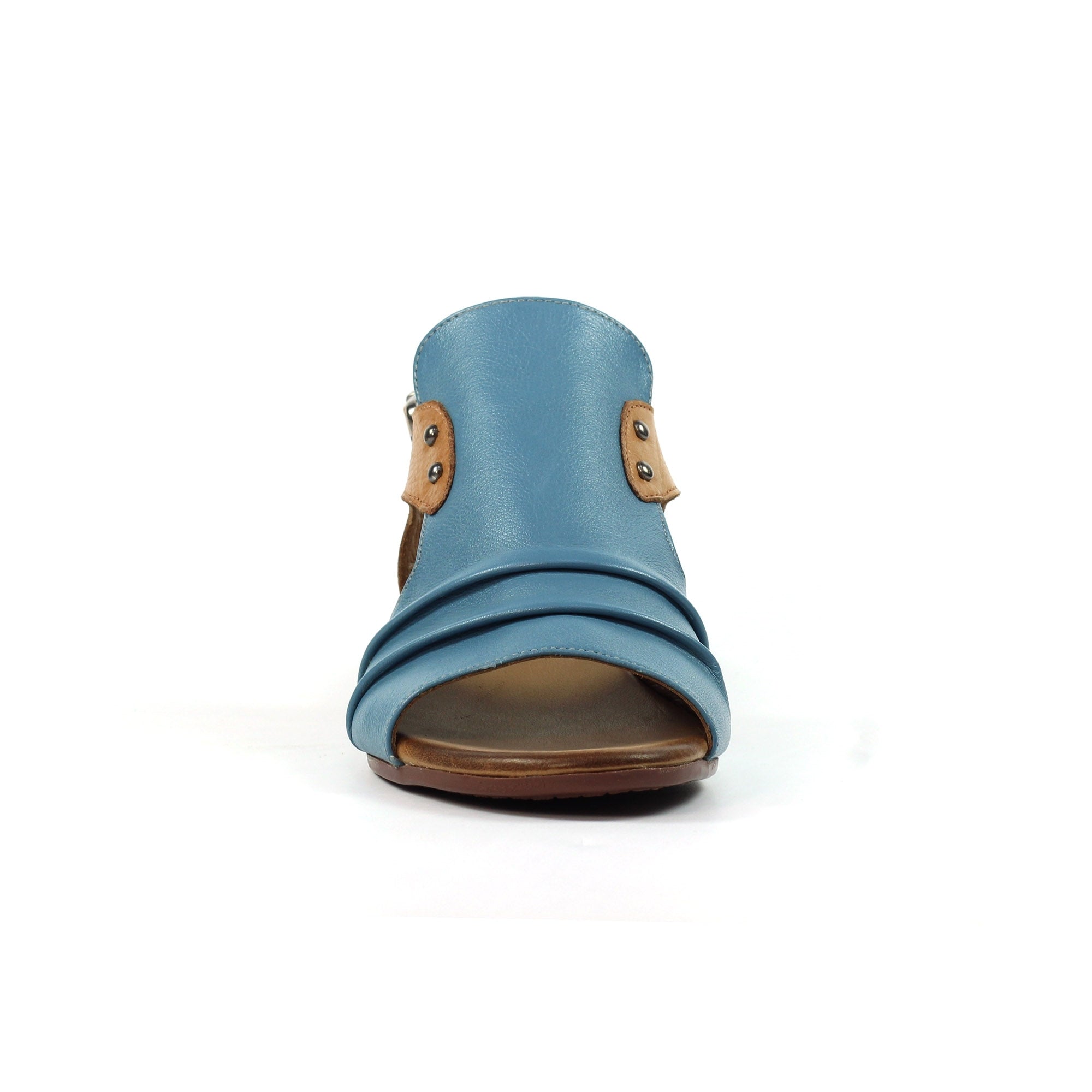 Jaden Mid Blue Leather Sandal