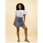 Jaden Mid Blue Leather Sandal