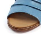 Jaden Mid Blue Leather Sandal