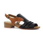 Jaden Black Leather Sandal