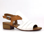 Jaden White Leather Sandal