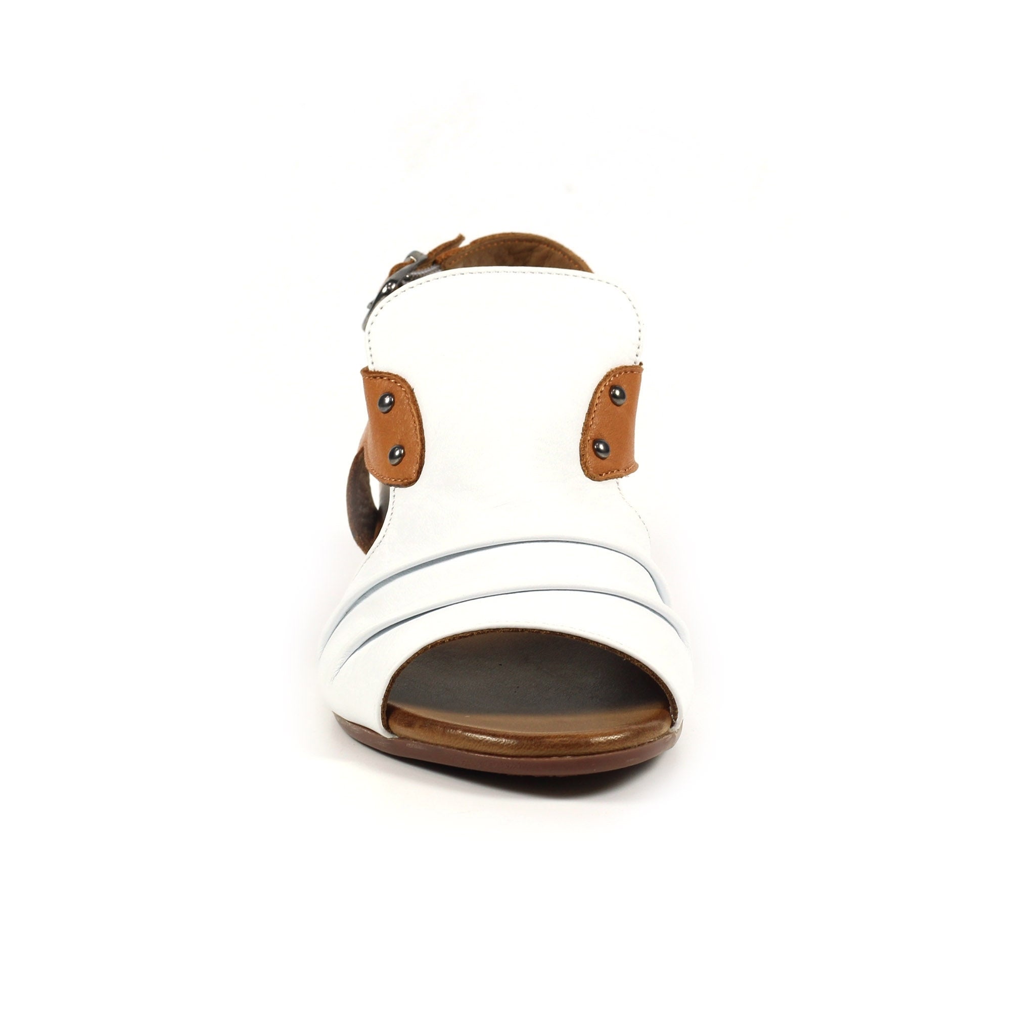 Jaden White Leather Sandal