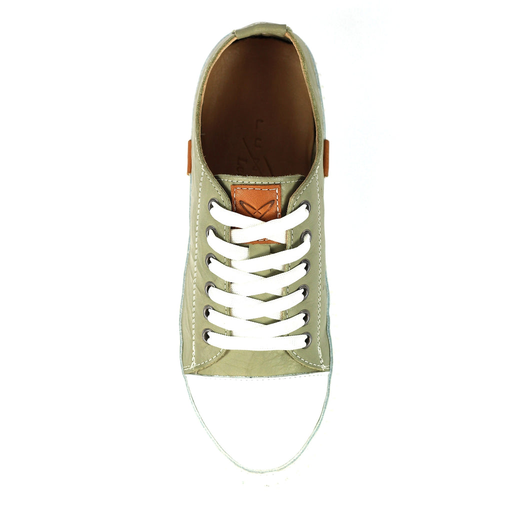 Truffle II Khaki Leather Plimsoll